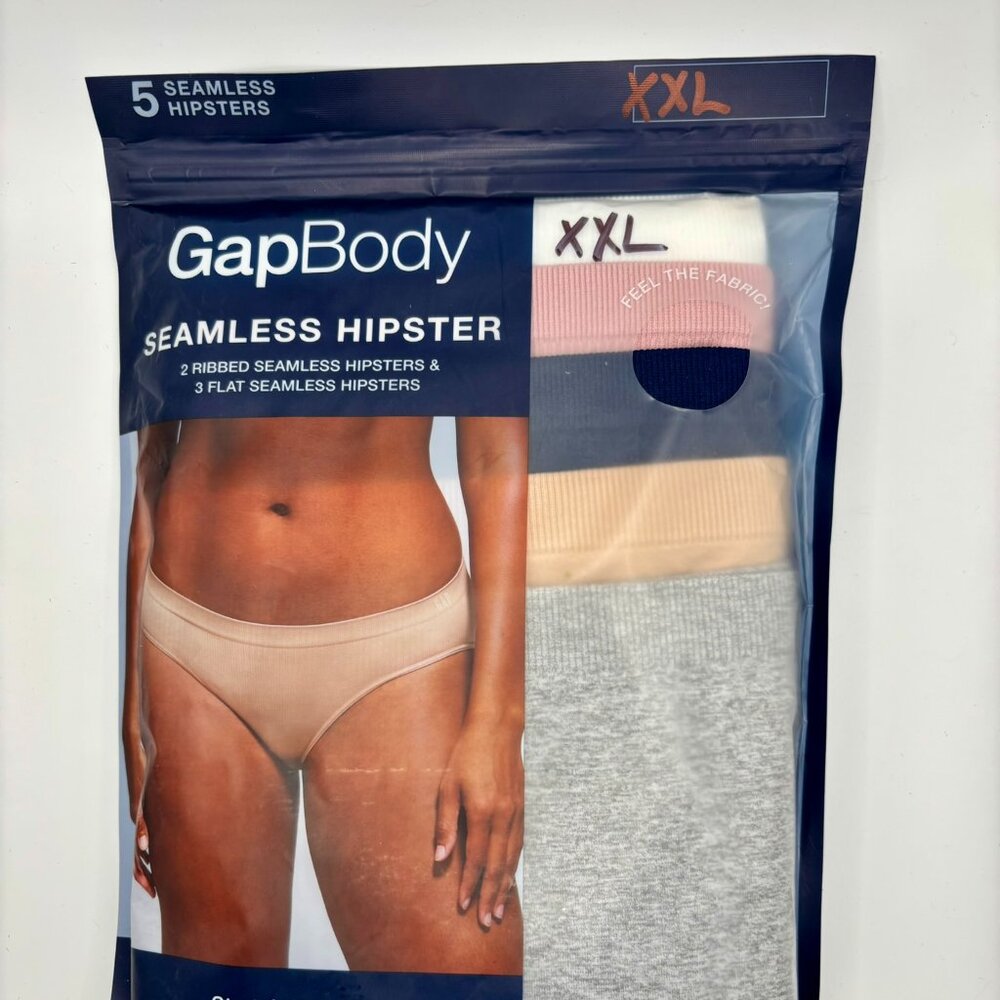 Gap Seamless Hipster Women’s Pack of 5 NEW XXL Gap Body Underwear Undies Panties